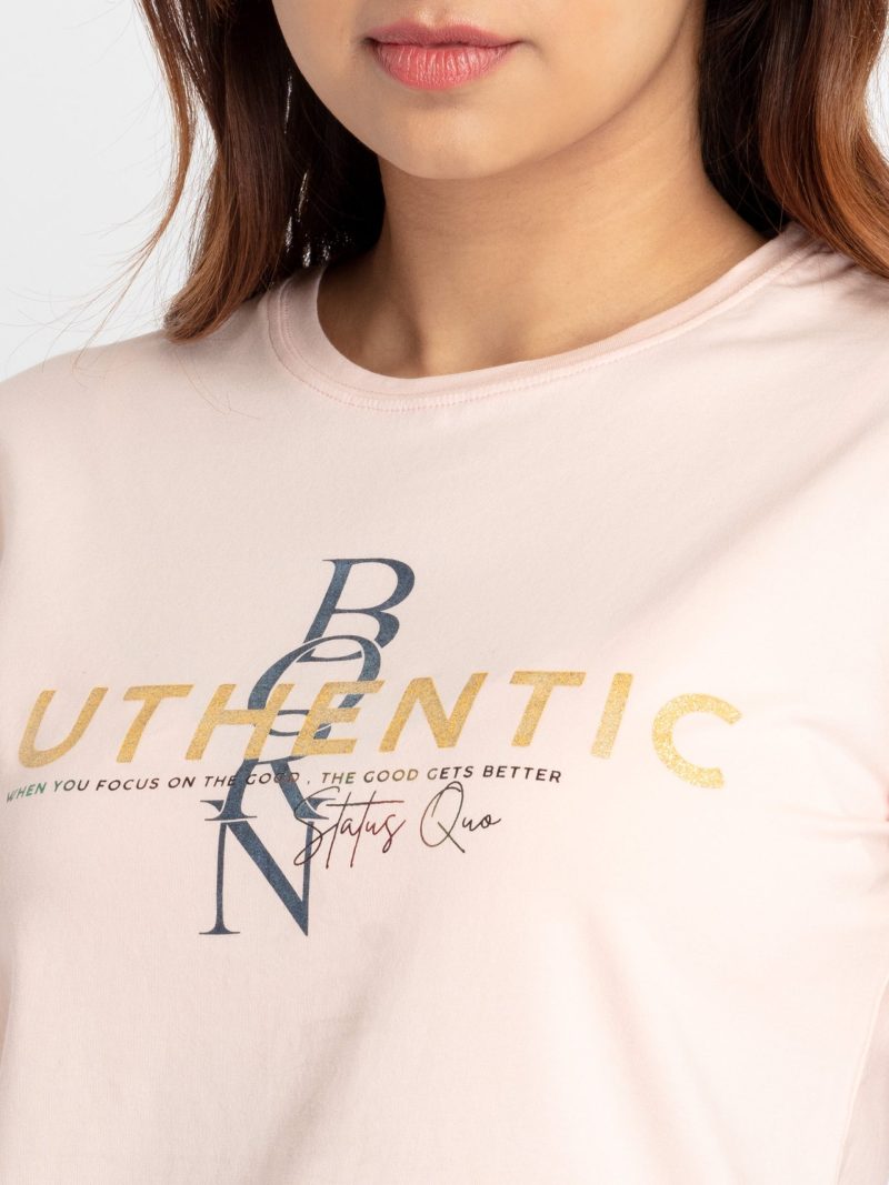 Status Quo Womens Printed Round Neck T-Shirt