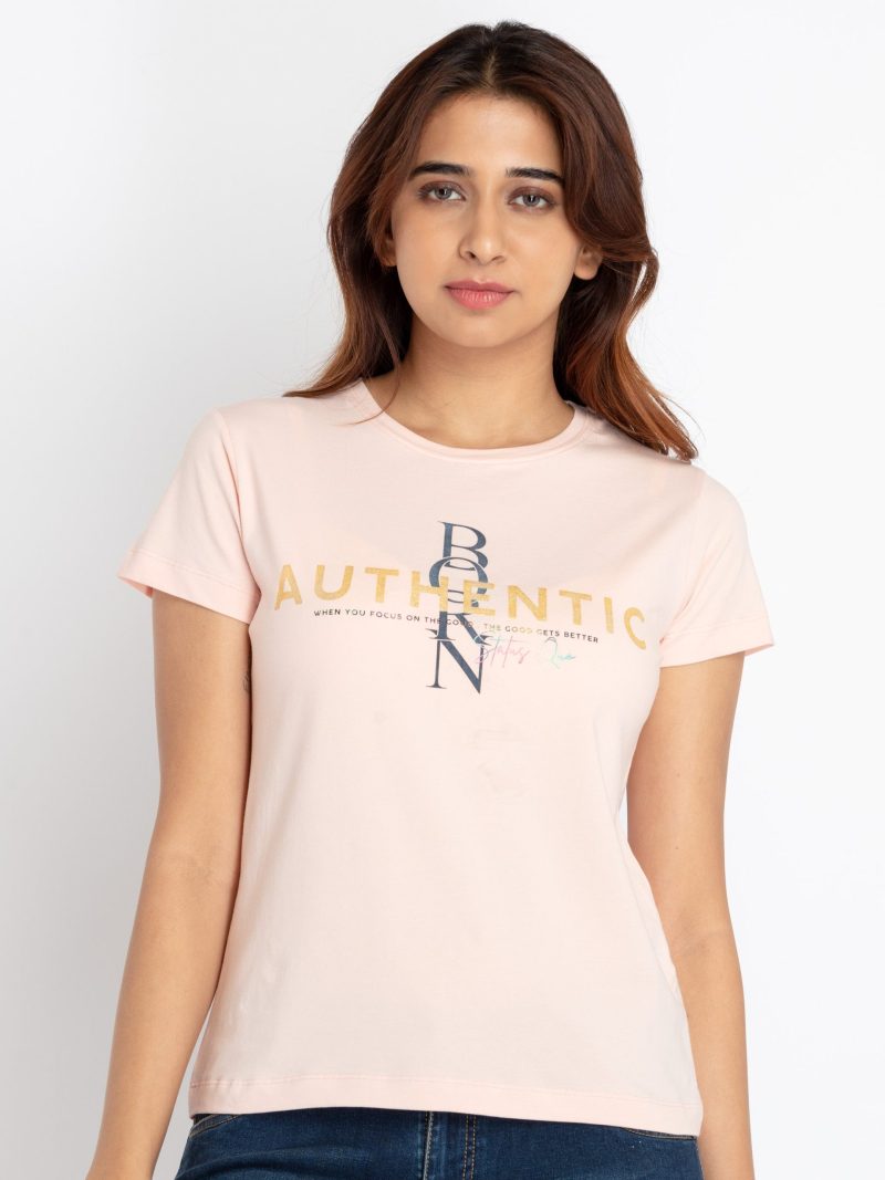 Status Quo Womens Printed Round Neck T-Shirt