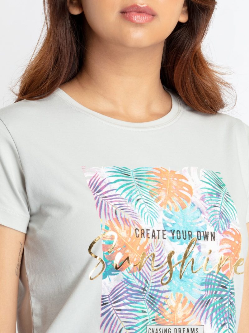 Status Quo Womens Printed Round Neck T-Shirt