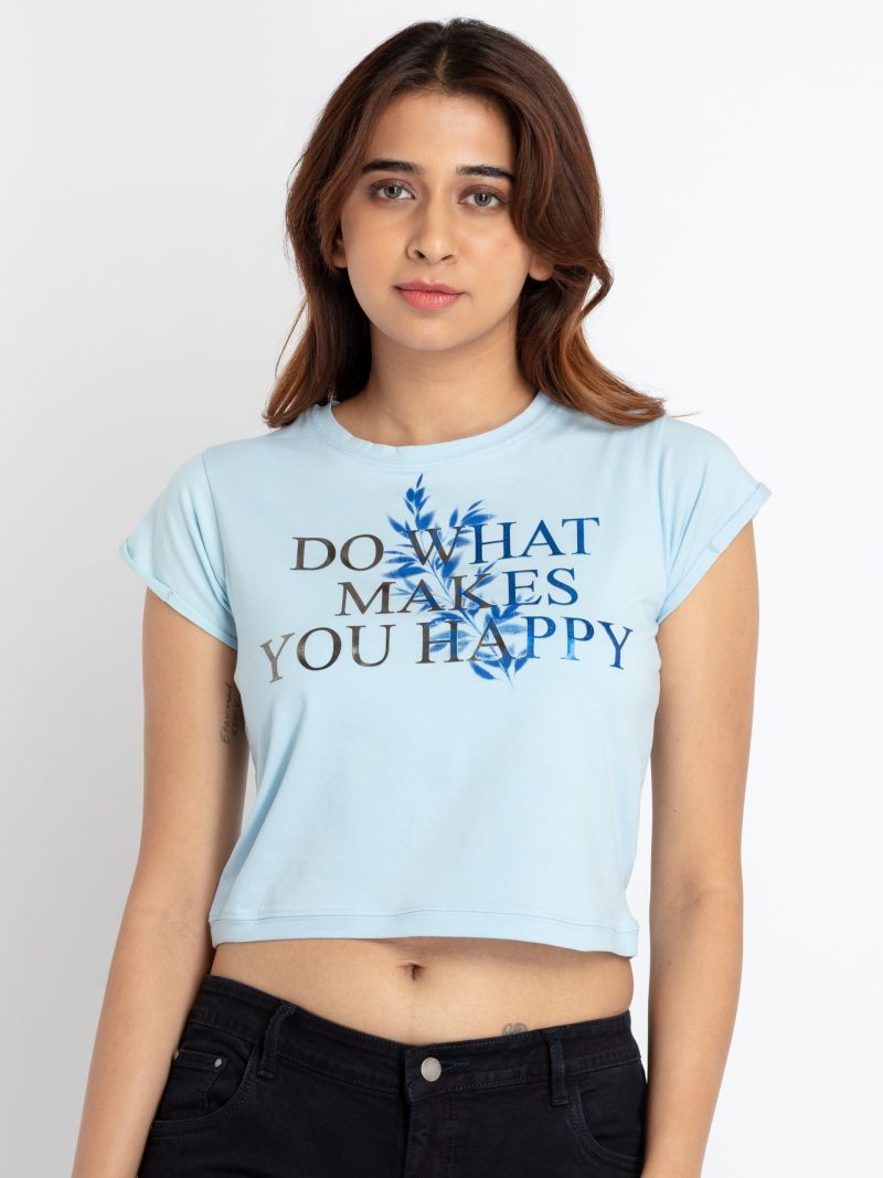 Status Quo Womens Printed Round Neck T-Shirt