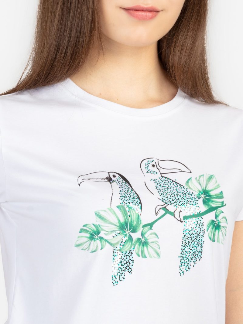 Womens Printed Round Neck T-Shirt