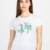 Womens Printed Round Neck T-Shirt