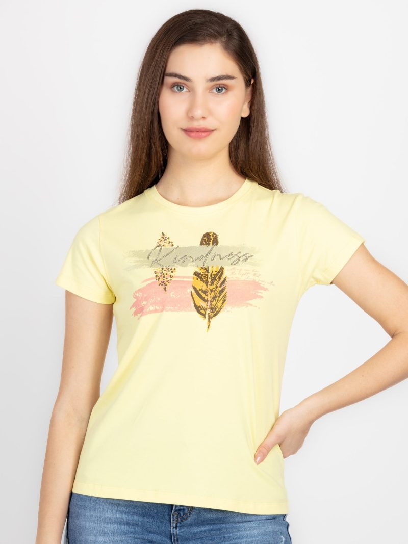 Womens Printed Round Neck T-Shirt