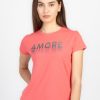 Womens Printed Round Neck T-Shirt