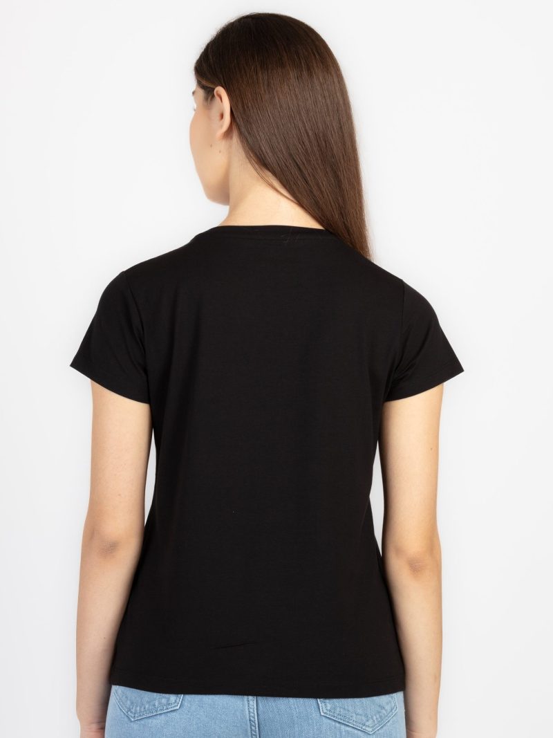 Womens Printed Round Neck T-Shirt