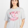 Womens Front & Back Print Oversized T-Shirt