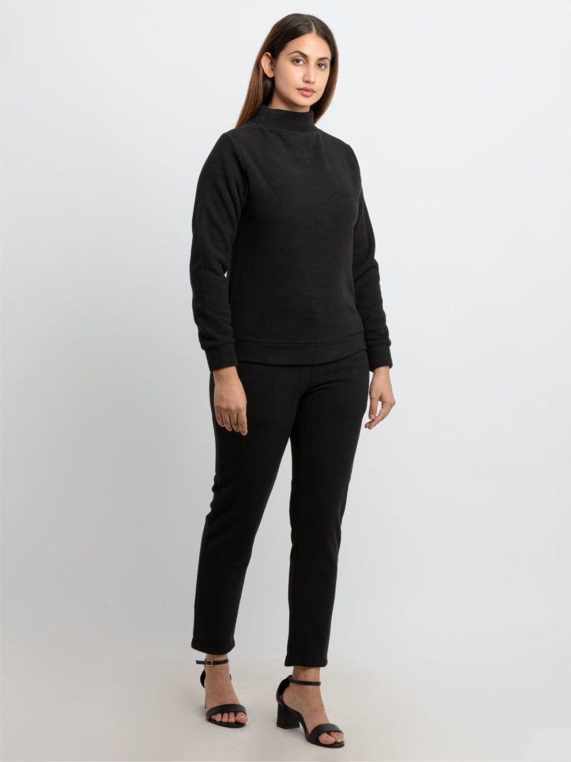 Womens Solid High Neck Tracksuit