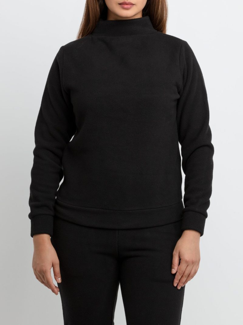 Womens Solid High Neck Tracksuit