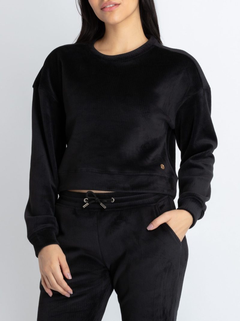 Womens Solid Round Neck Tracksuit