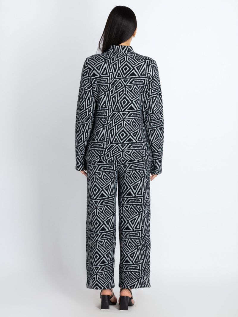 Womens Jacquard High Neck Tracksuit