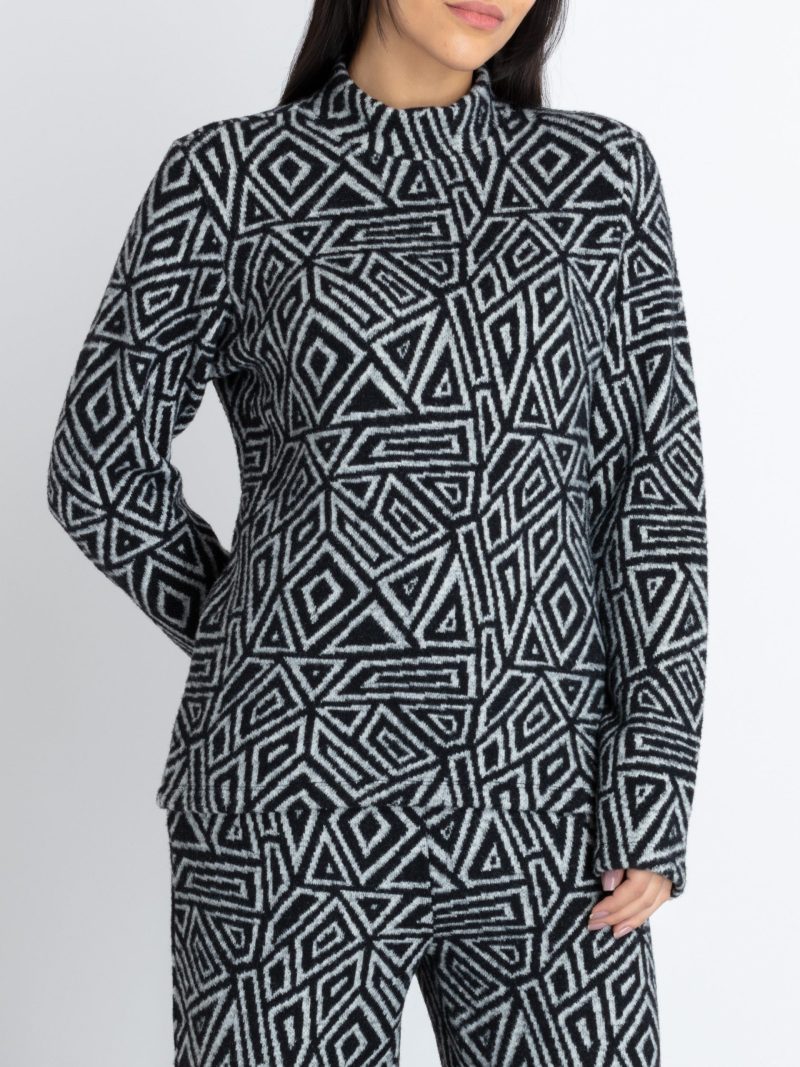 Womens Jacquard High Neck Tracksuit