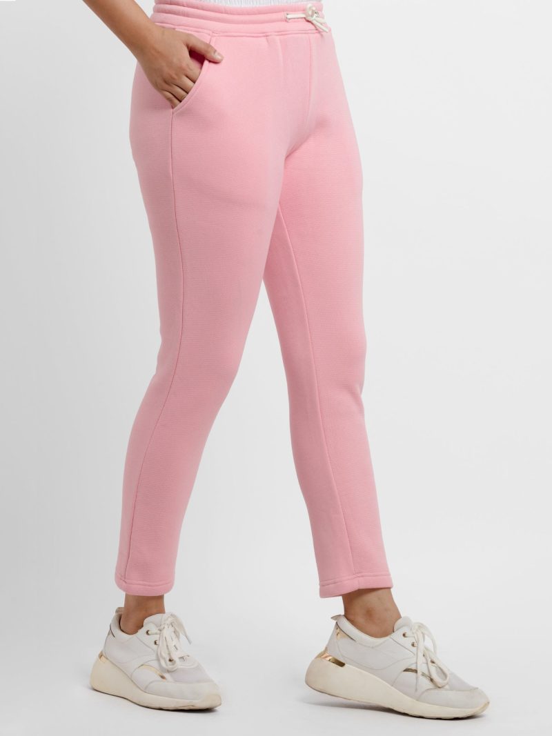 Womens Solid Regular Fit Trackpants