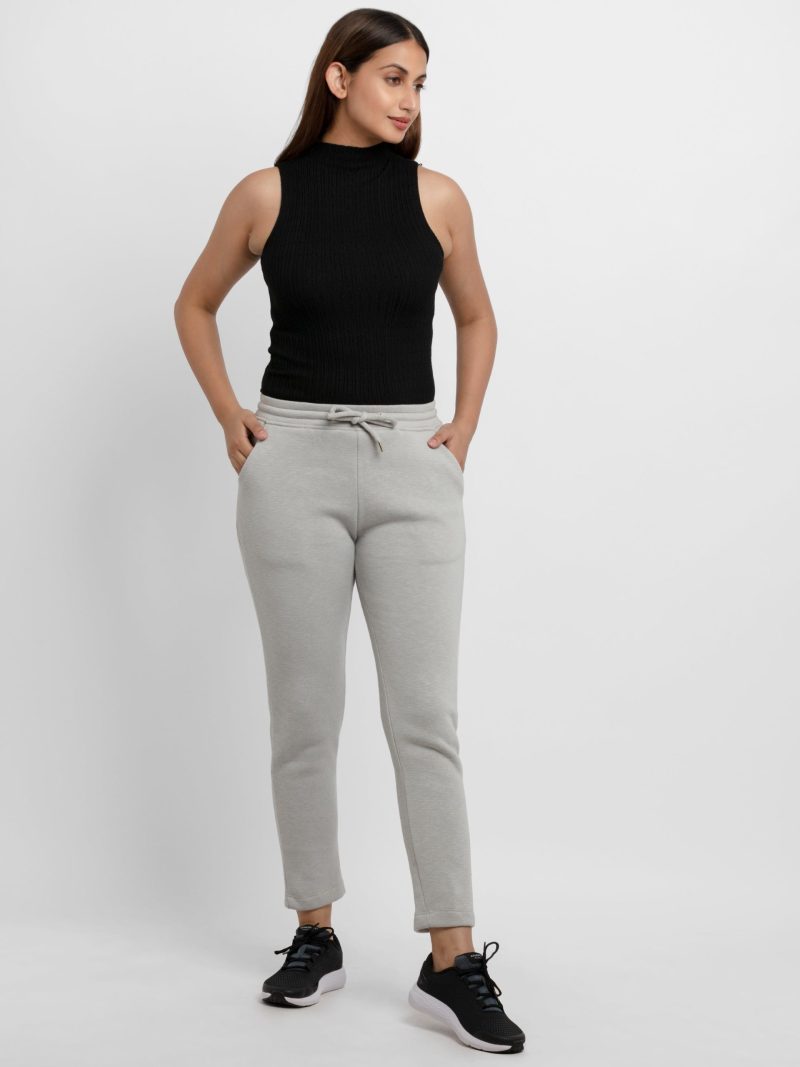 Womens Solid Regular Fit Trackpants