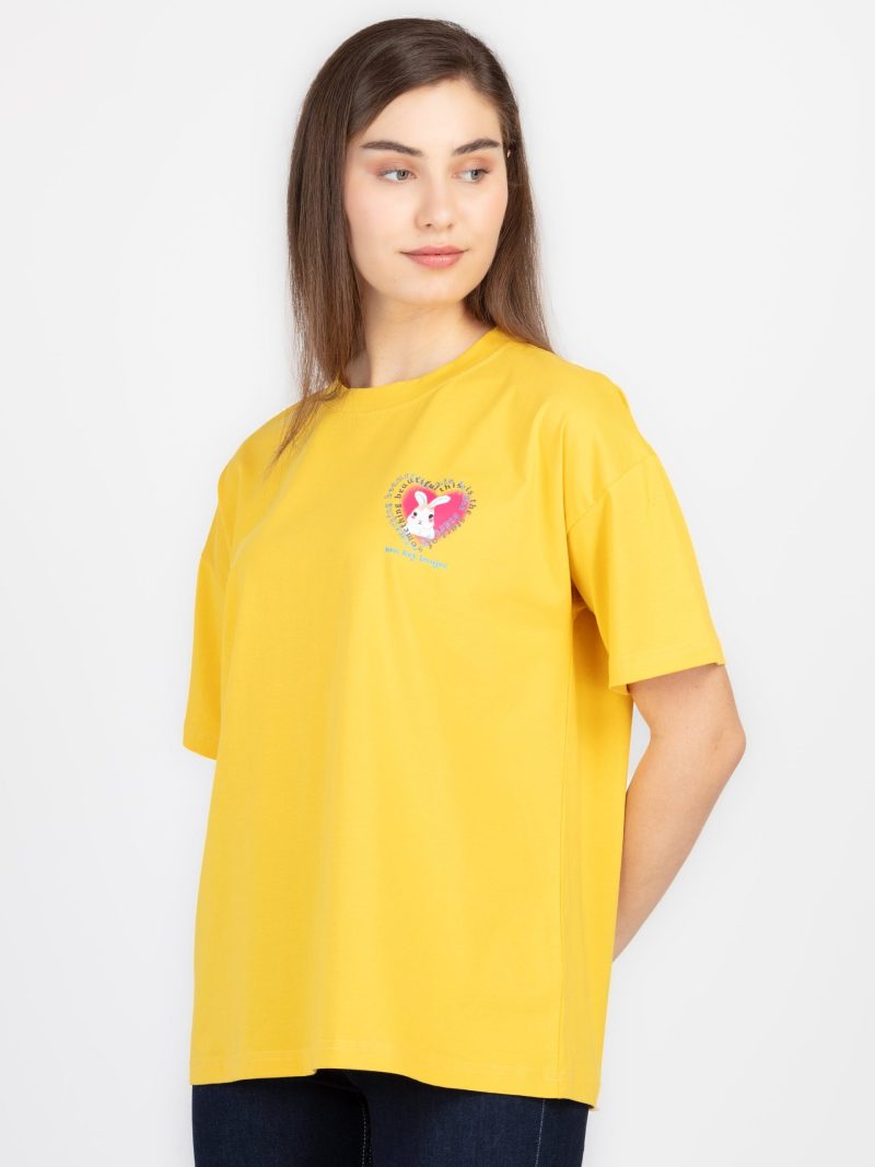 Womens Front & Back Print Oversized T-Shirt