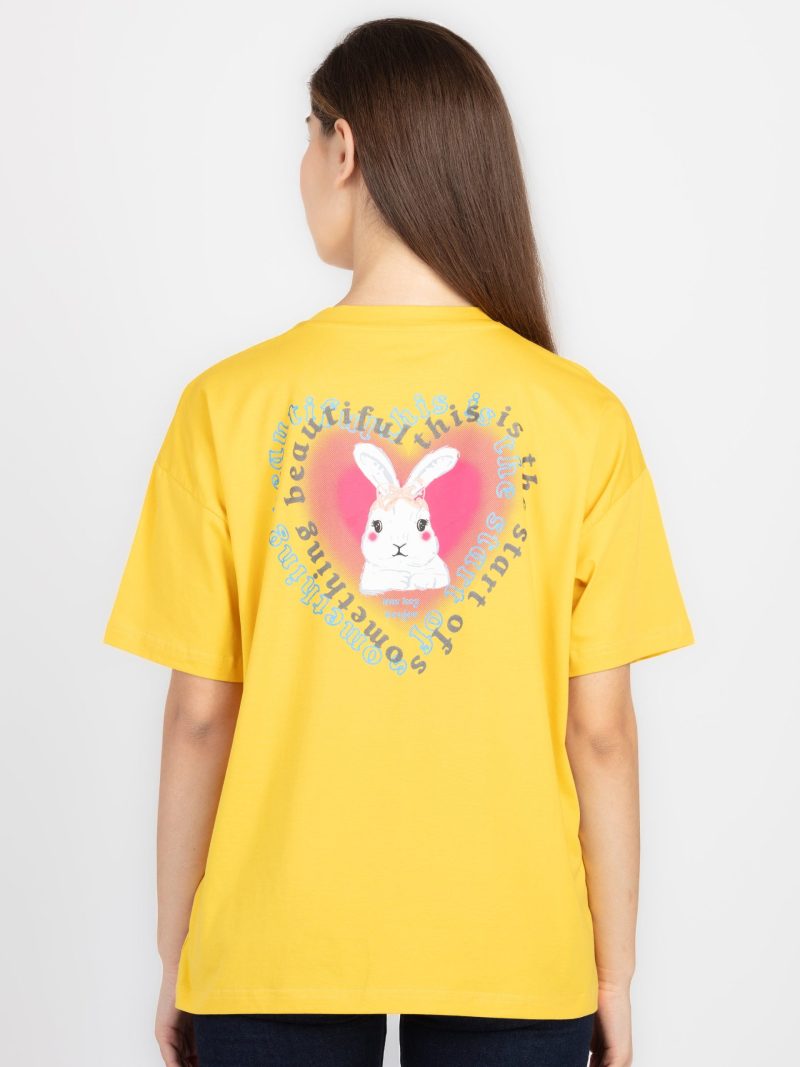 Womens Front & Back Print Oversized T-Shirt