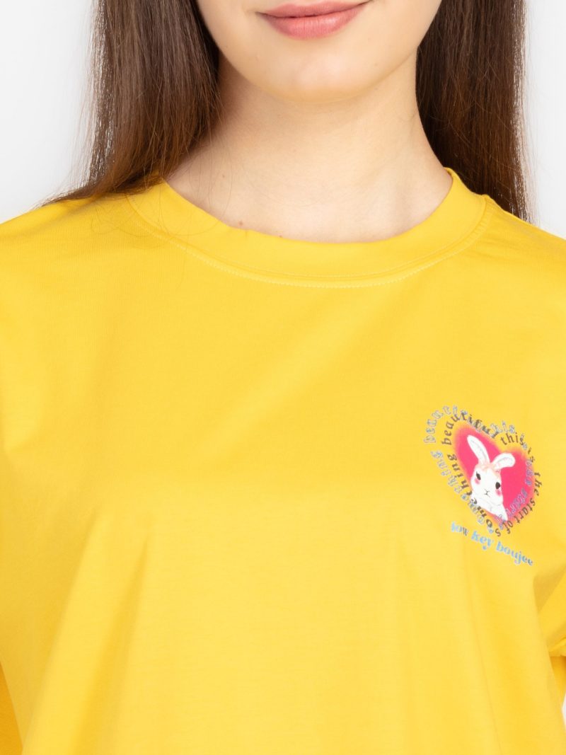 Womens Front & Back Print Oversized T-Shirt