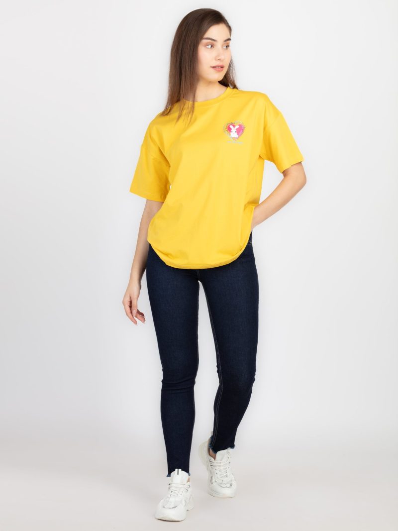 Womens Front & Back Print Oversized T-Shirt