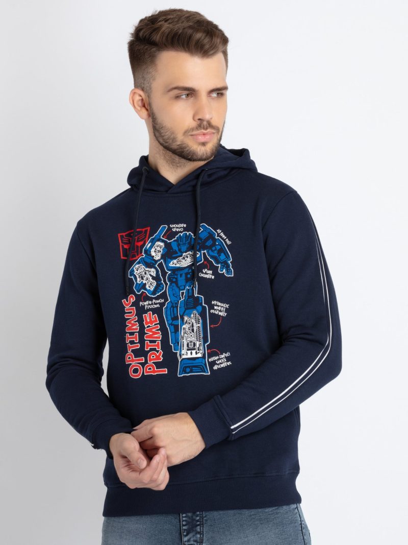 Mens Printed Hooded Sweatshirt