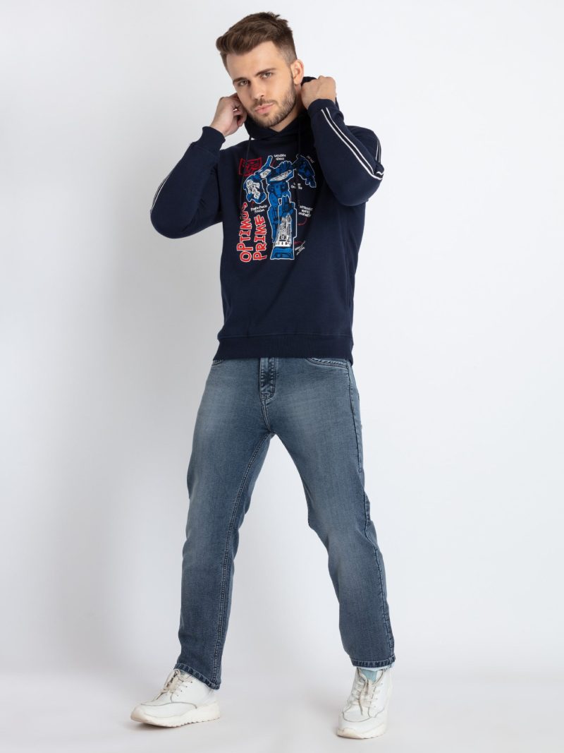 Mens Printed Hooded Sweatshirt