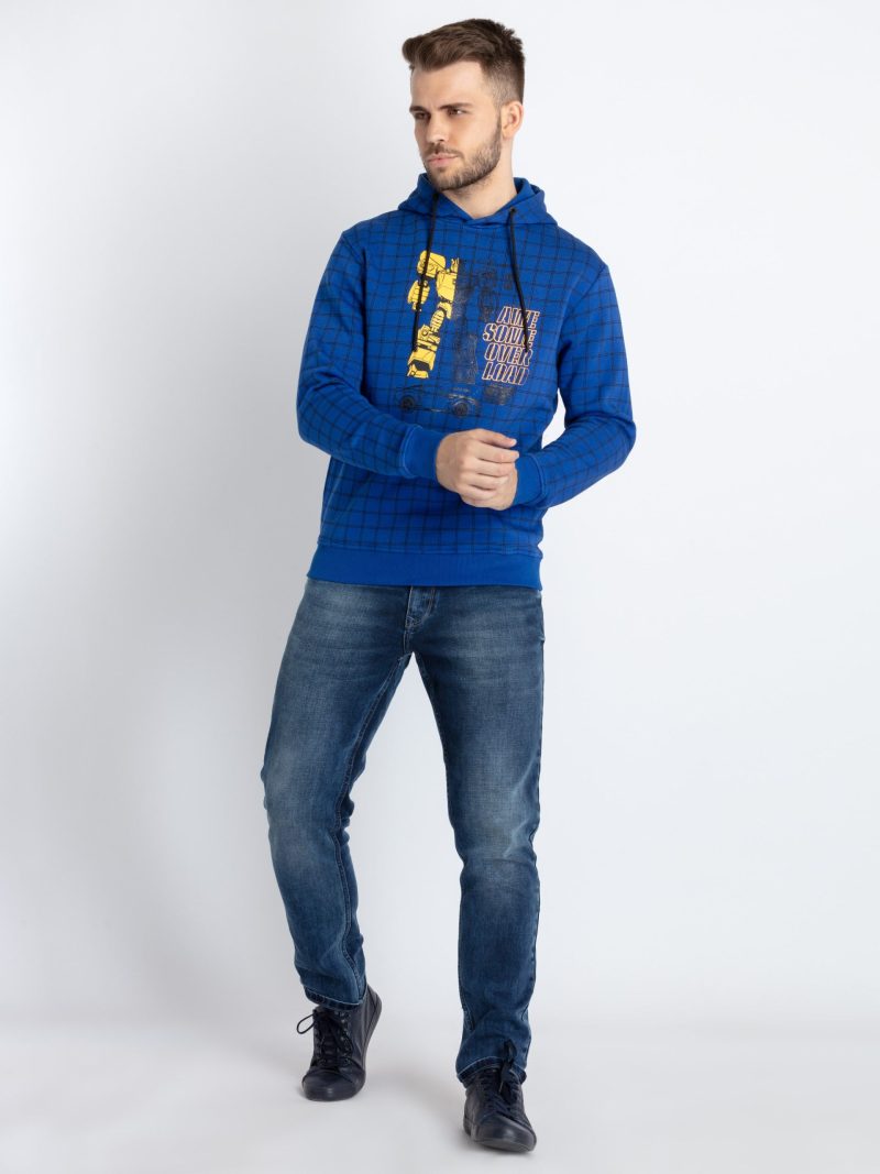 Mens All Over Printed Hooded Sweatshirt