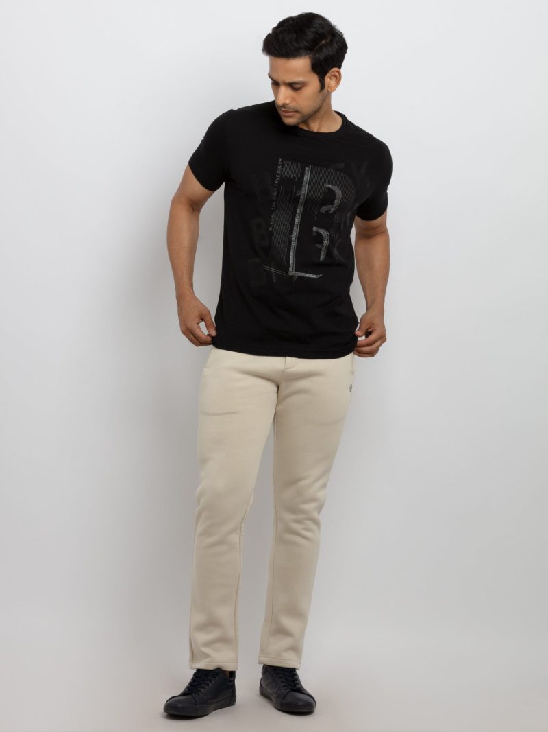 Mens Solid Regular Fit Track Pants