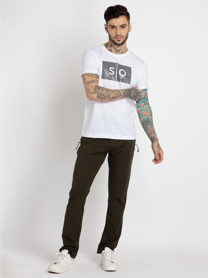 Status Quo Mens Solid Regular Fit Track Pants