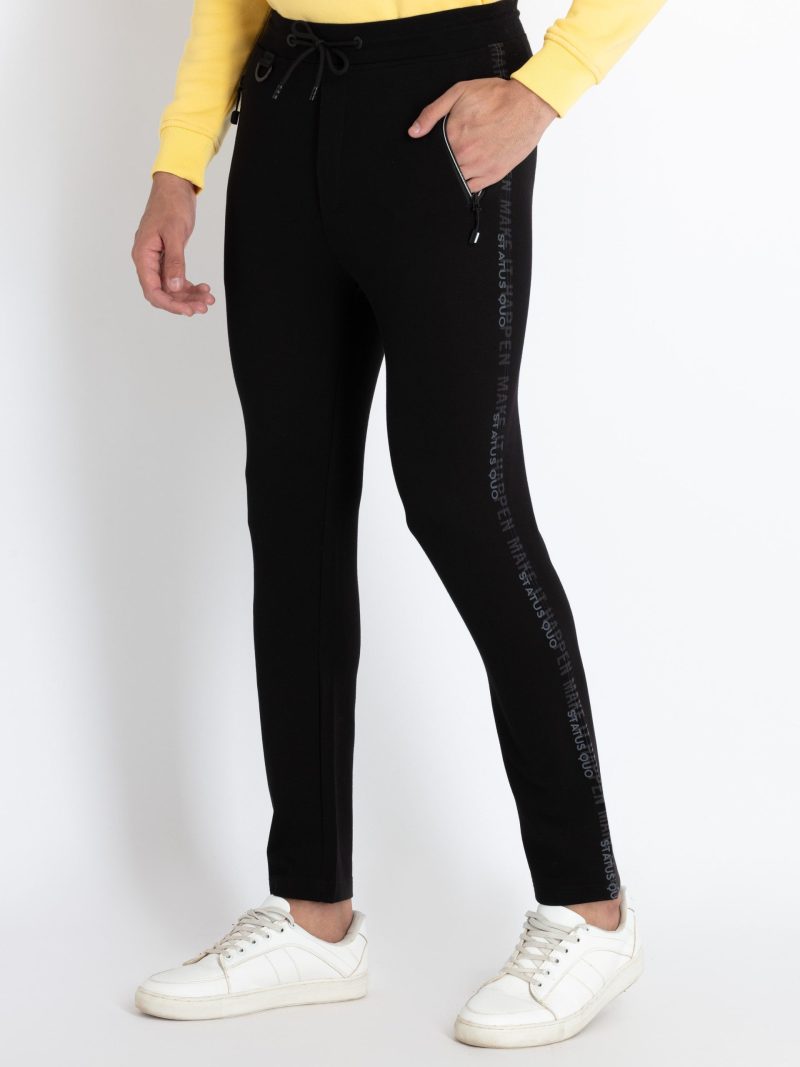 Mens Solid Regular Fit Track Pants