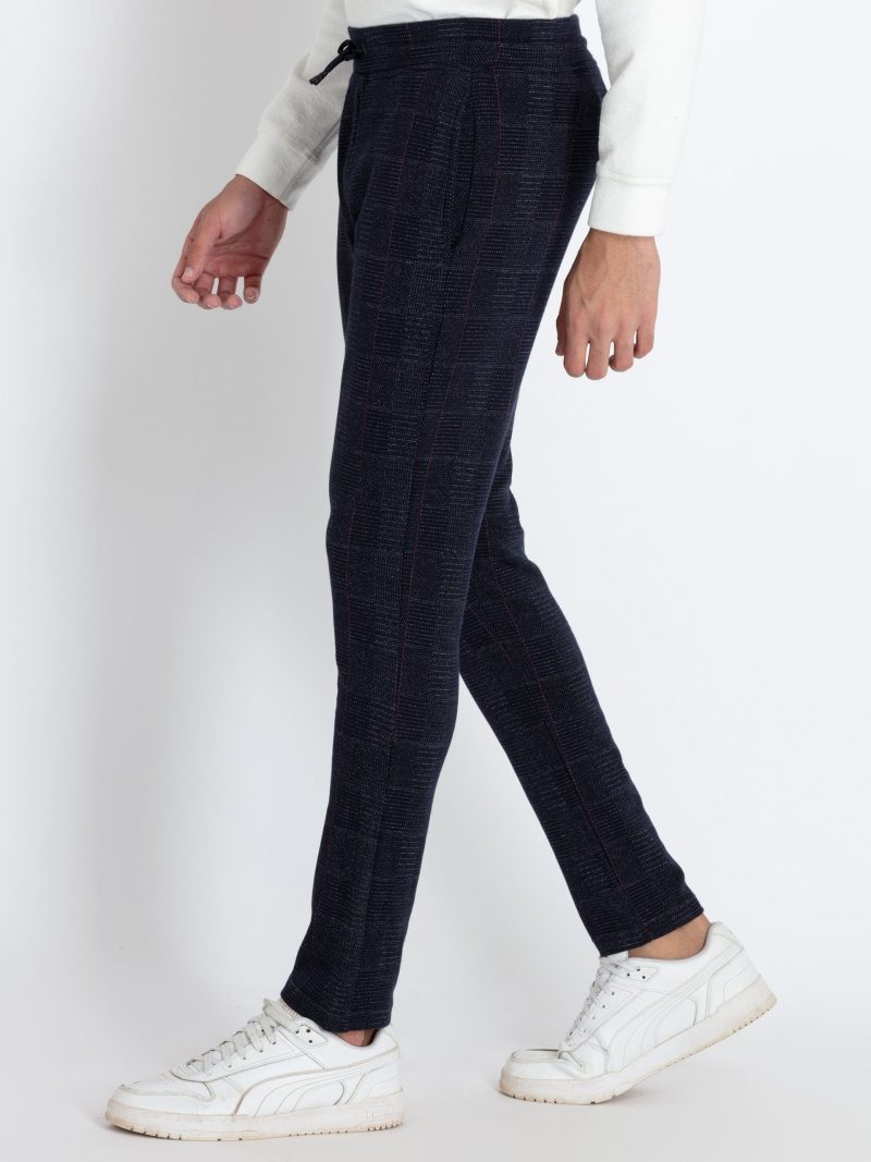 Mens Jacquard Regular Fit Track Pants