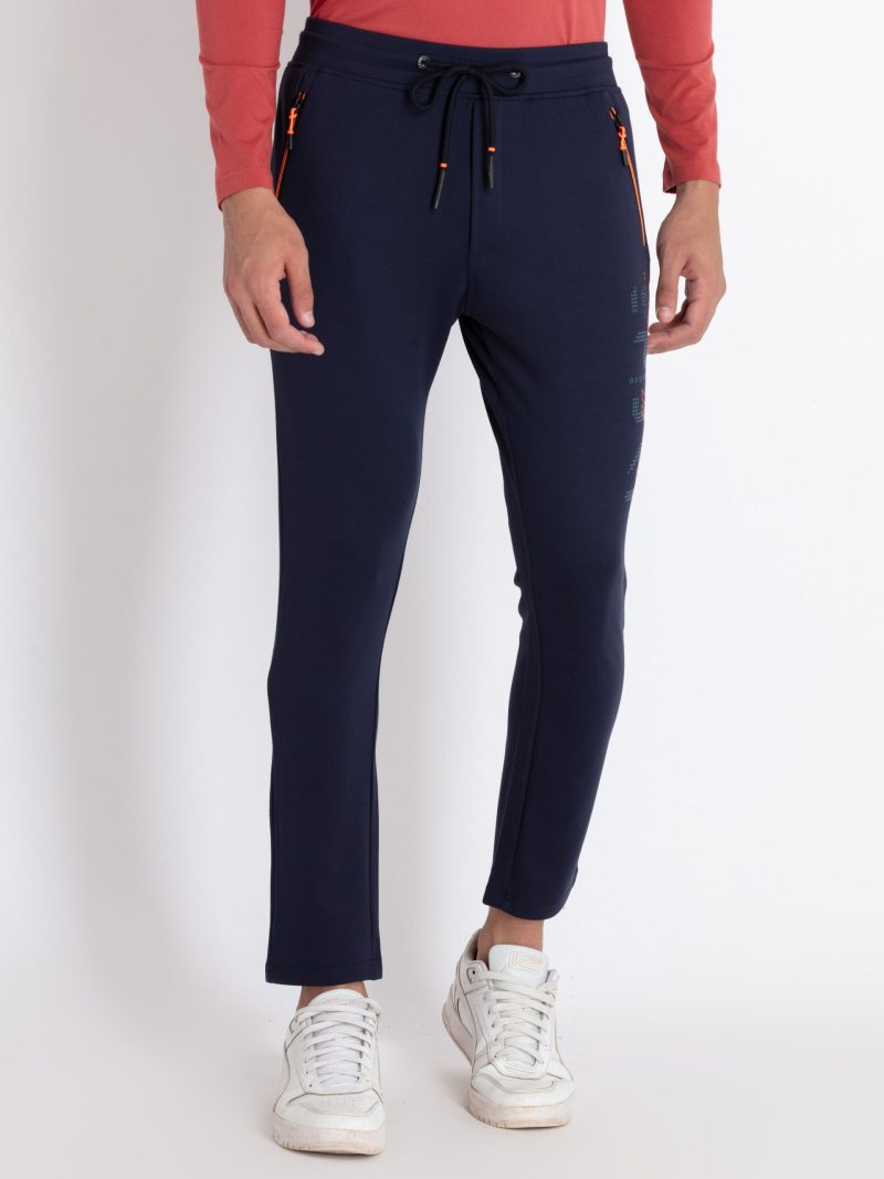 Mens Solid Regular Fit Track Pants