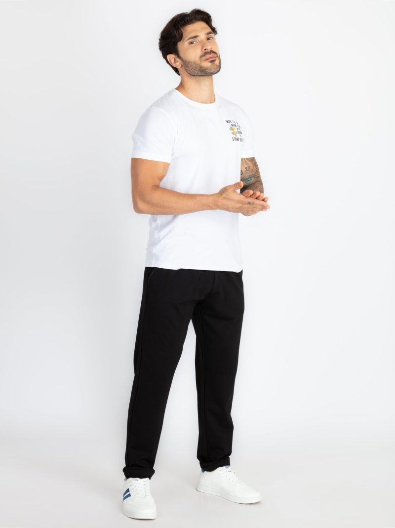 Status Quo Mens Solid Regular Fit Track Pants