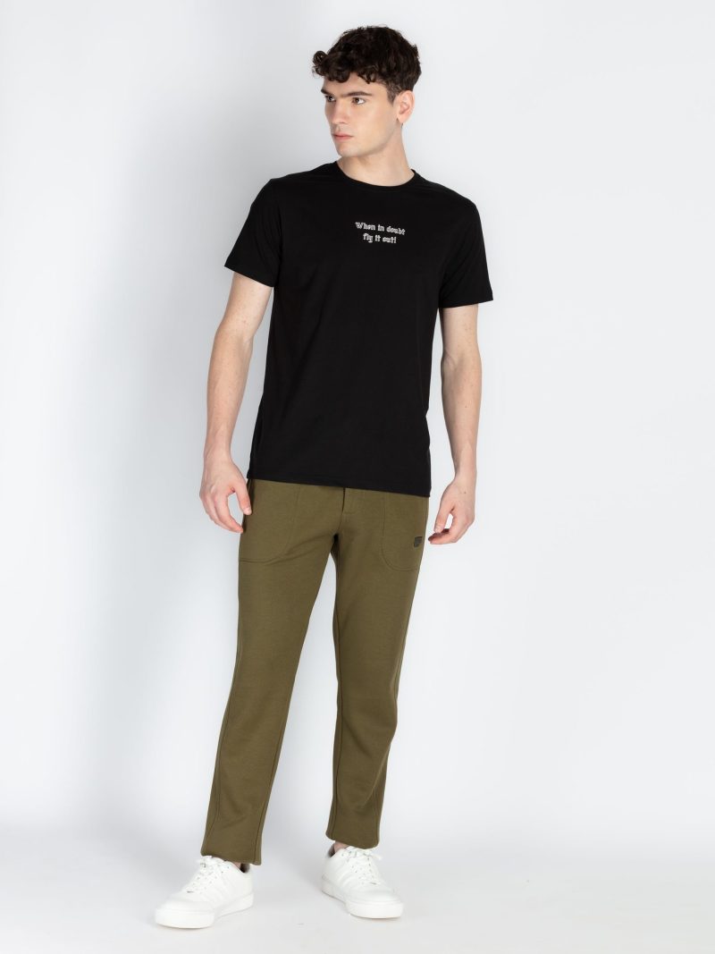 Mens Cut & Sew Regular Fit Track Pants