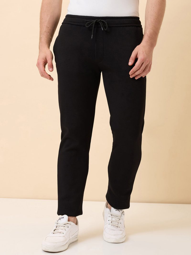 Status Quo Men'S Solid Regular Fit Track Pant With 3 Pockets