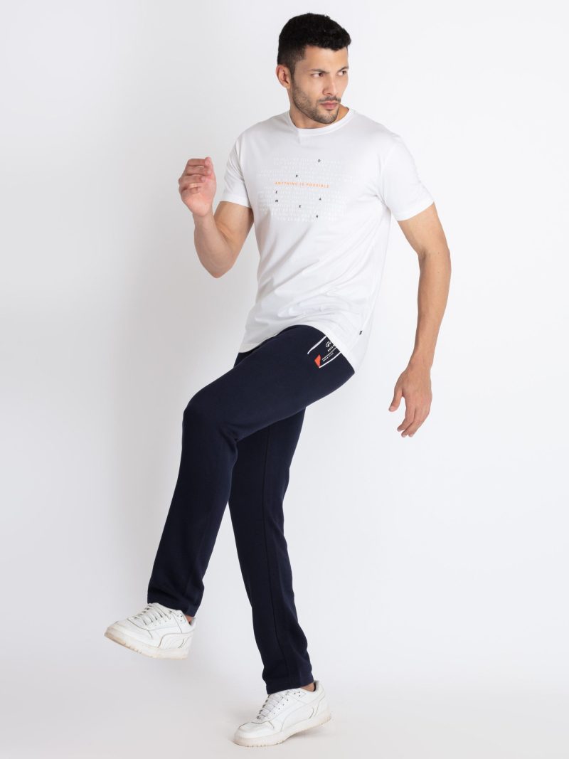 Mens Solid Regular Fit Track Pants