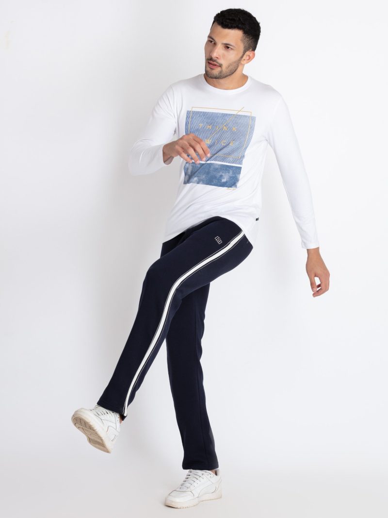 Mens Solid Regular Fit Track Pants
