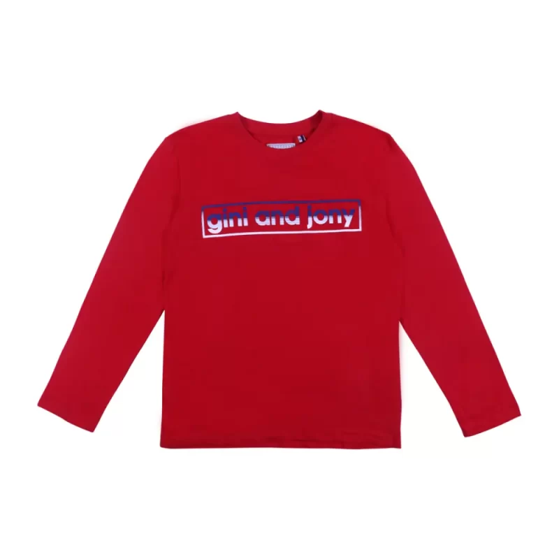 Gini And Jony Boys Multicolor Printed Cotton T-Shirt Pack Of-2 Full Sleeves