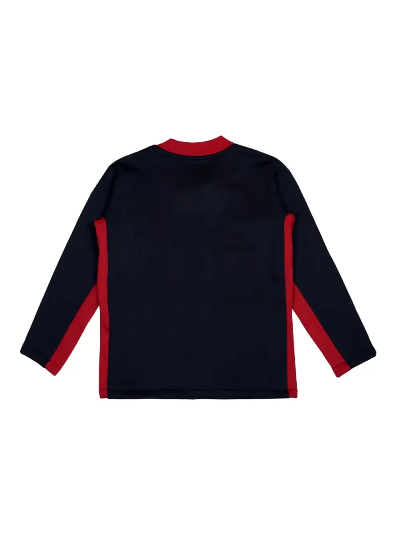 Gini And Jony Girls Navy Blue Color Block Cotton Knits Jacket Full Sleeves 9-10 Years