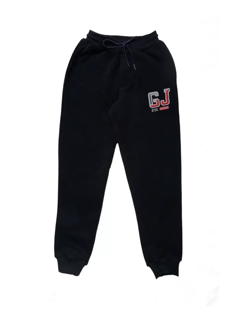 Gini And Jony Boys Navy Blue Solid Cotton Track Pant Elasticated
