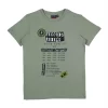 Gini And Jony Boys Olive Typographic Print Cotton T-Shirt Half Sleeves