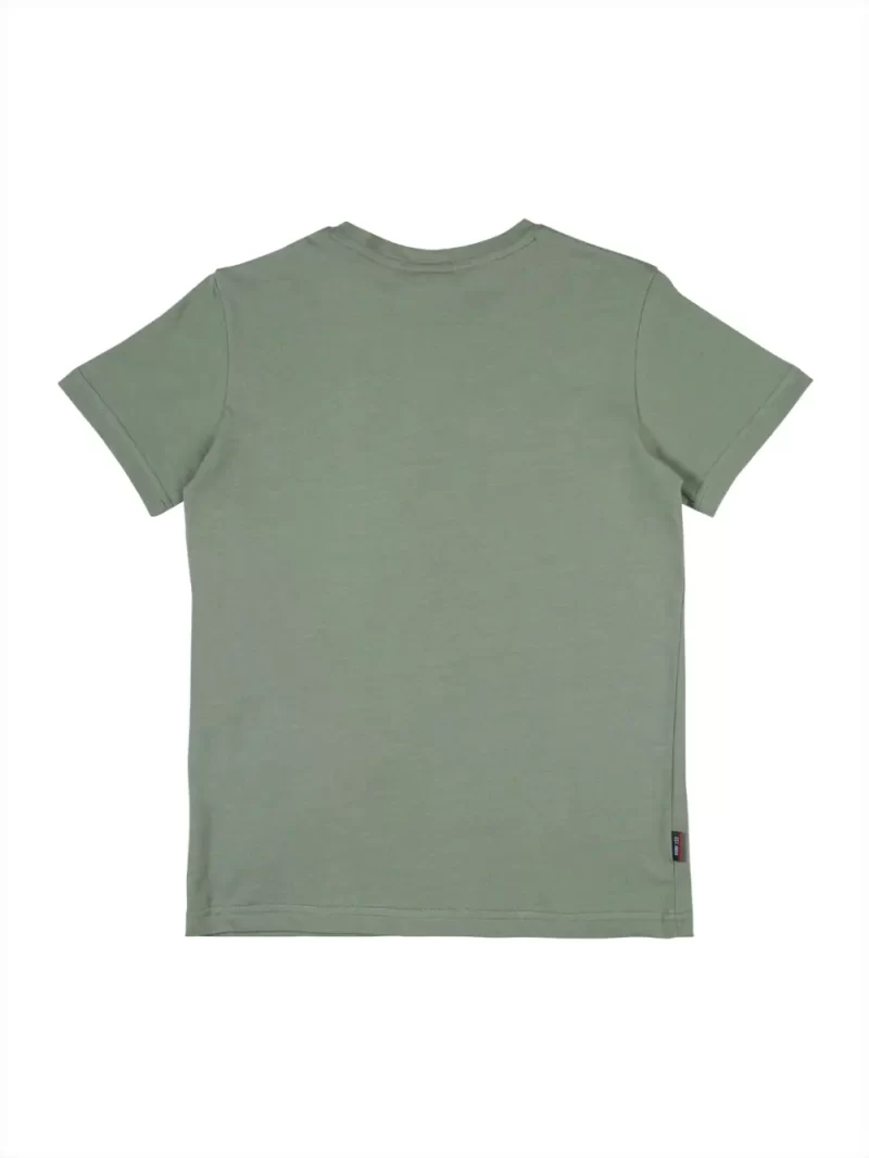 Gini And Jony Boys Olive Typographic Print Cotton T-Shirt Half Sleeves