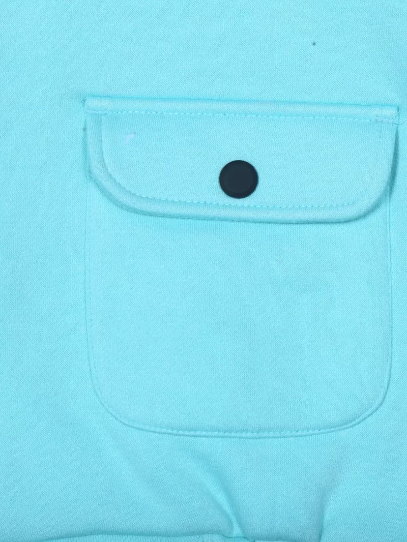 Gini & Jony Girls Sky Blue Plain Knits Jacket