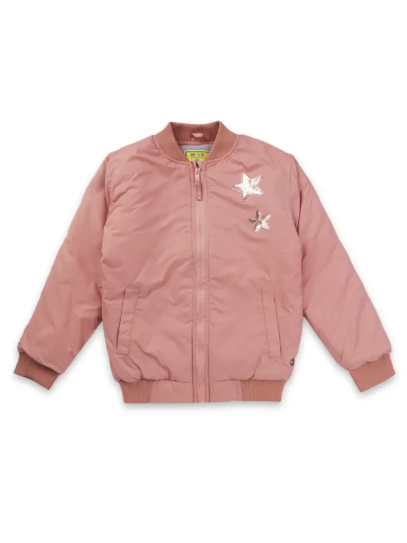 Gini And Jony Girls Pink Solid Polyester Heavy Winter Jacket Full Sleeves 9-10 Years