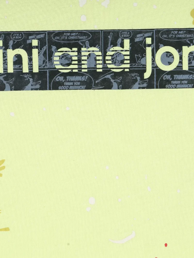 Gini And Jony Boys Yellow Graphic Print Cotton T-Shirt Full Sleeves