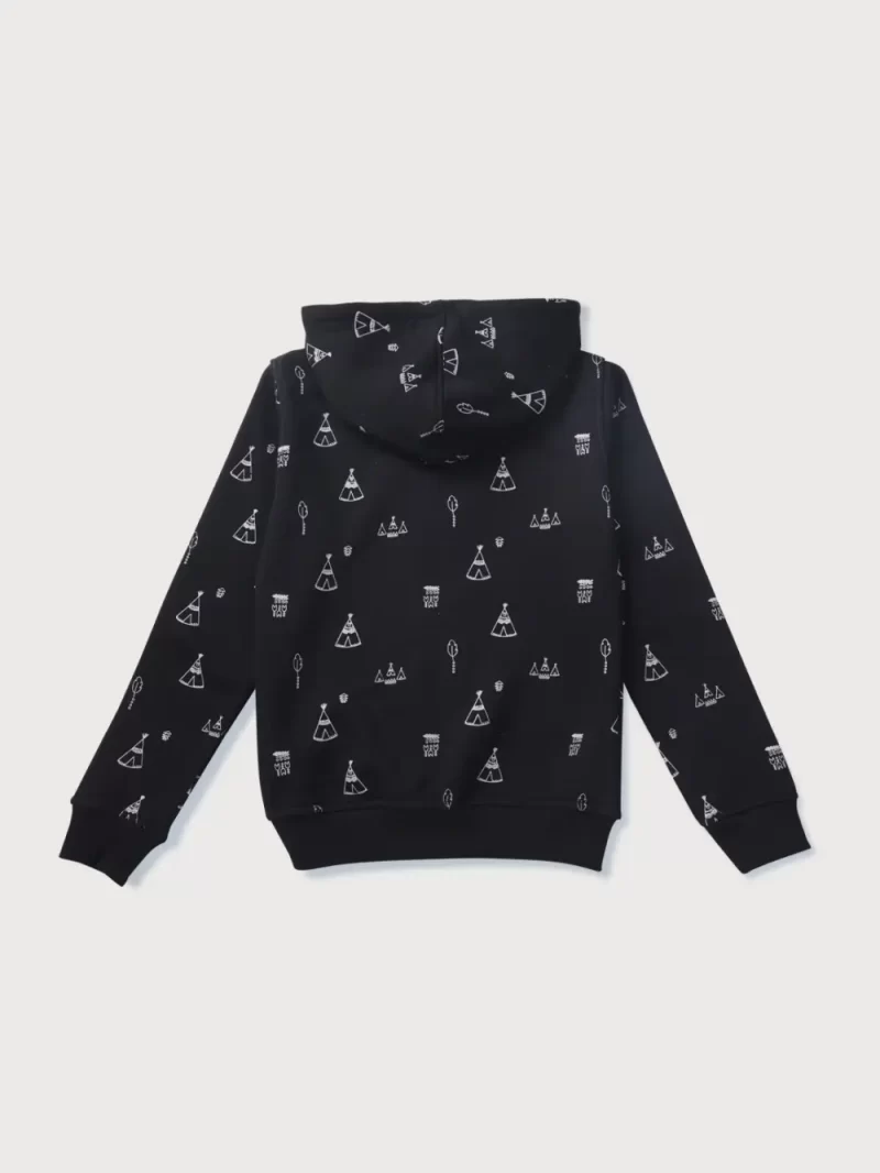 Gini And Jony Girls Black Conversational Print Cotton Knits Jacket Full Sleeves 3-4Y