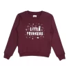 Gini & Jony Girls' Maroon Sweat Shirt