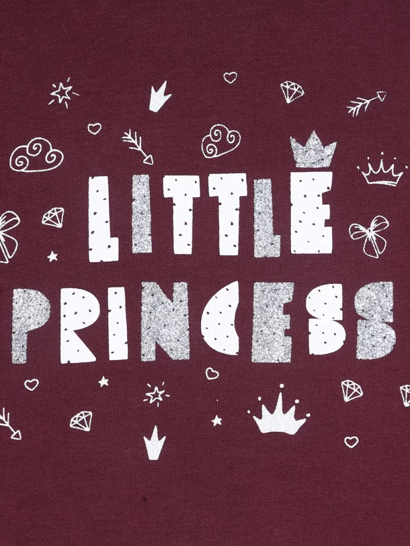 Gini & Jony Girls' Maroon Sweat Shirt