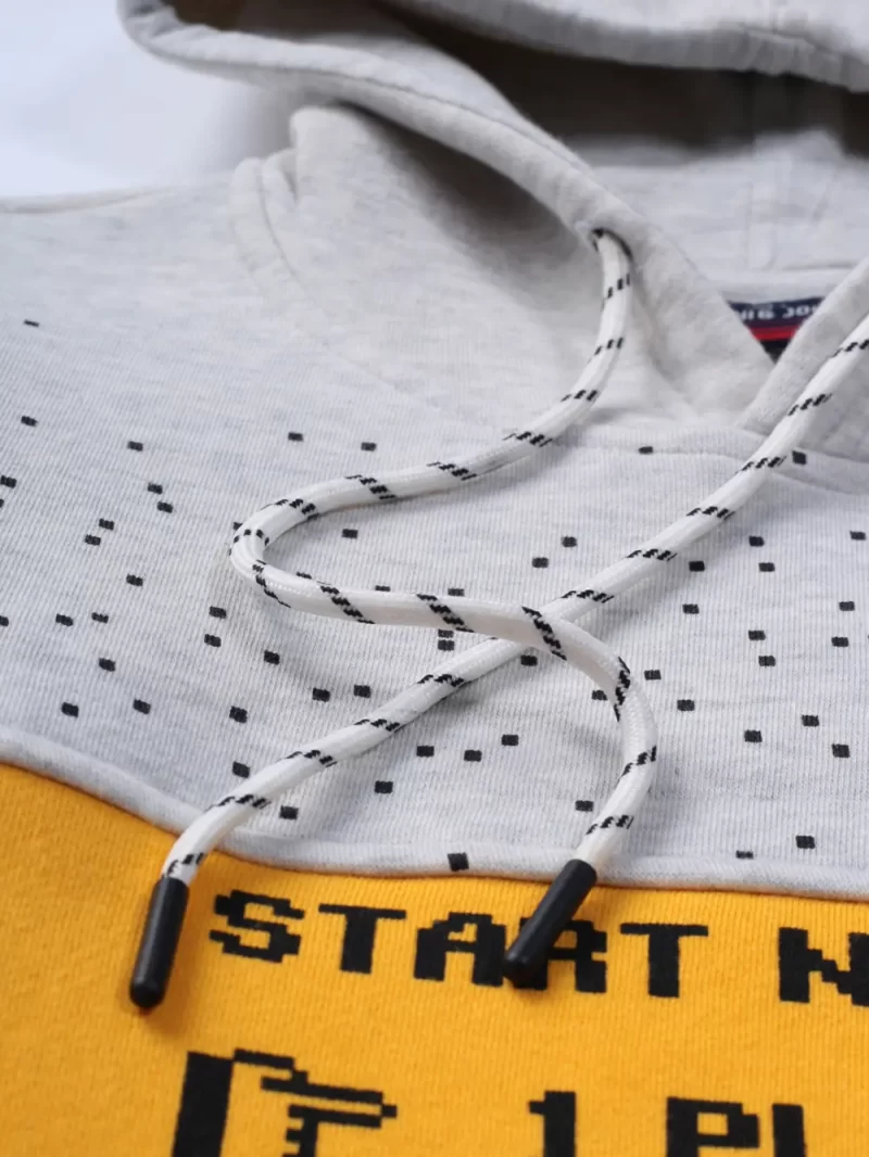 Gini And Jony Boys Grey Color Block Cotton Sweat Shirt Full Sleeves