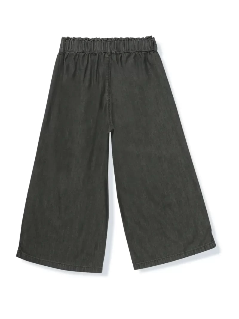 Gini & Jony Girls Blue Solid Denim Elasticated Culottes