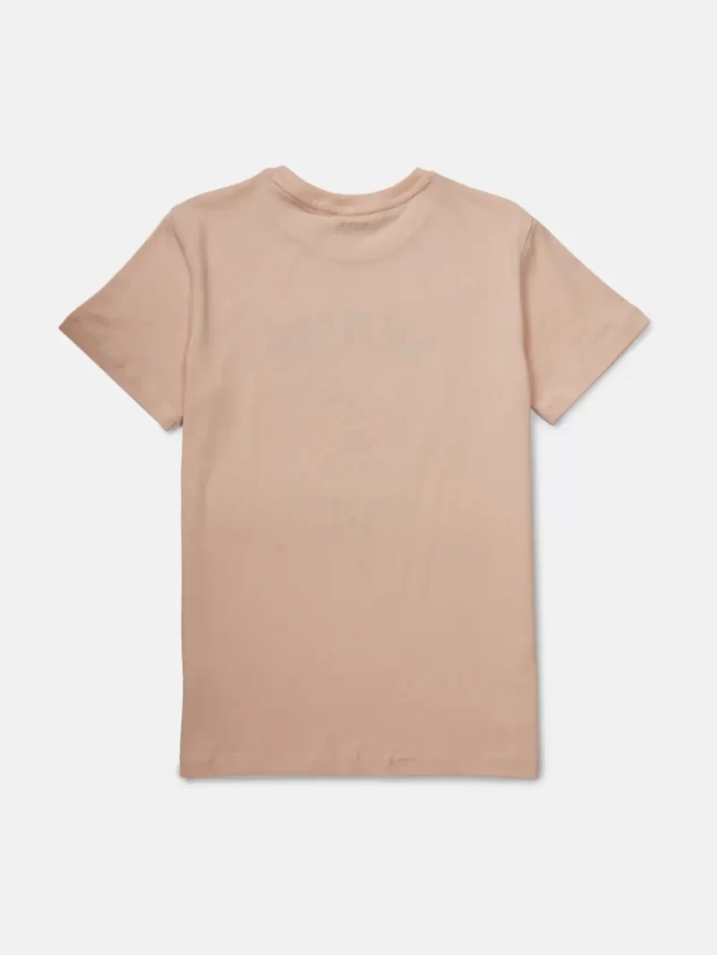 Gini And Jony Boys Peach Graphic Print Cotton T-Shirt Half Sleeves