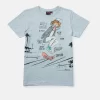 Gini And Jony Boys Grey Graphic Print Cotton T-Shirt Half Sleeves