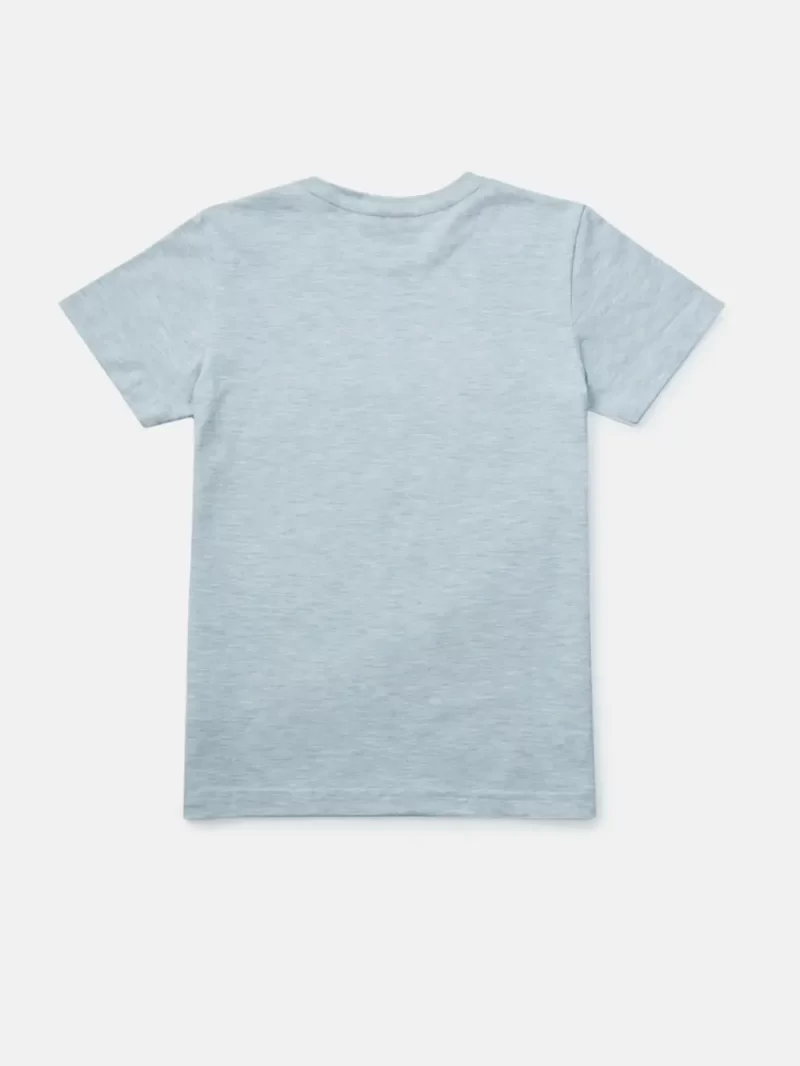 Gini And Jony Boys Grey Graphic Print Cotton T-Shirt Half Sleeves